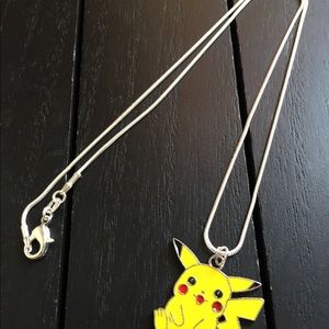 Pikachu Pokemon 925 Silver Plated Necklace
